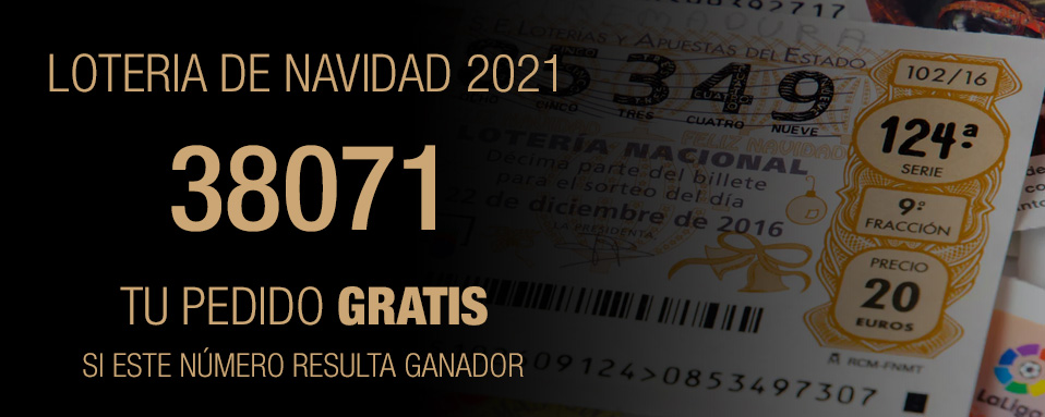 Tu pedido gratis si el número 38071 gana El Gordo